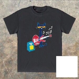 Pete The Cat Graphic Tee Black Shirt